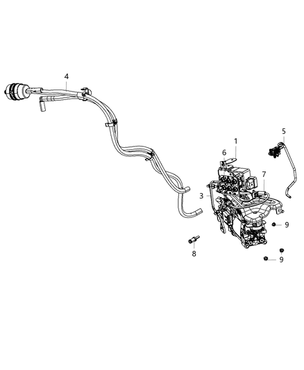 2012 Jeep Grand Cherokee Hose Diagram for 68087232AA