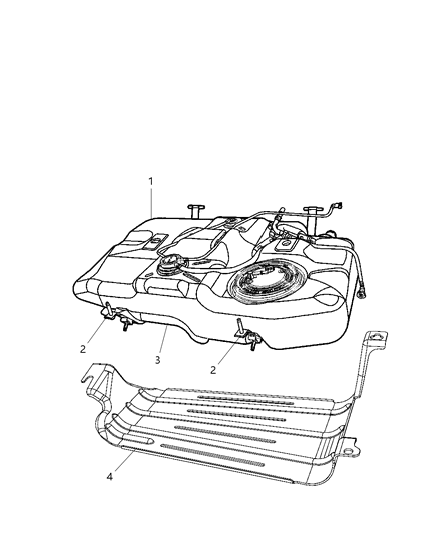 2008 Jeep Compass Fuel Tank & Related Diagram