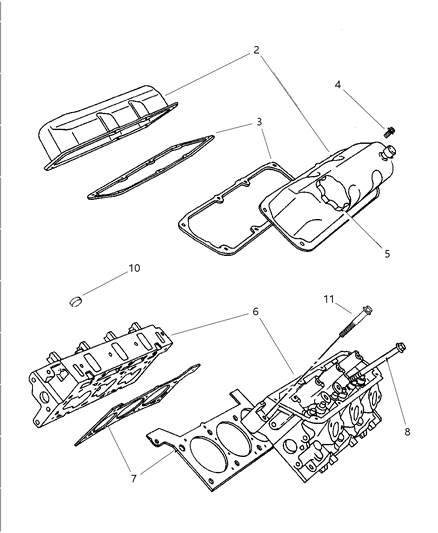 1997 Chrysler LHS Cylinder Head Diagram 1