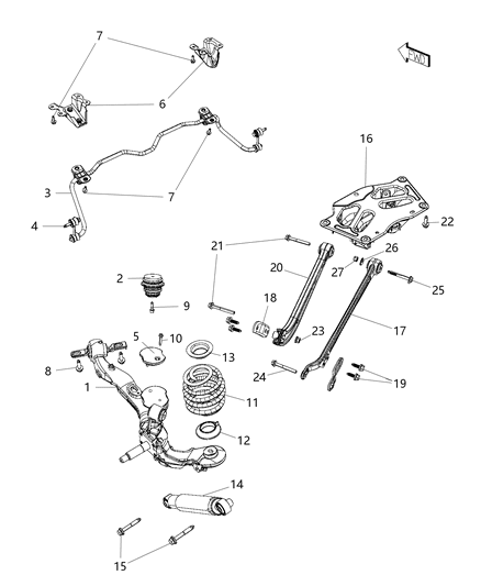 2017 Ram ProMaster City Link-Suspension Diagram for 68263218AA