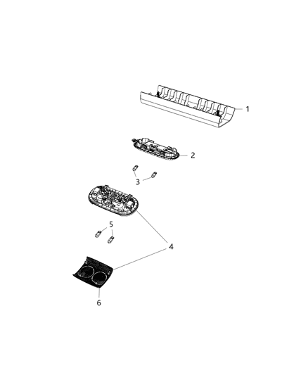 2018 Jeep Wrangler Lighting, Interior Diagram 2