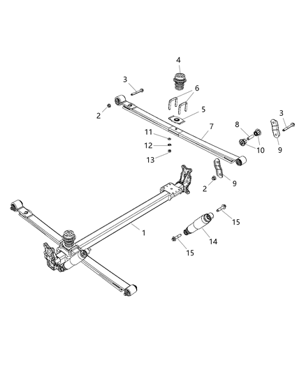 2016 Ram ProMaster 3500 Rear Leaf Spring Diagram for 68277409AA