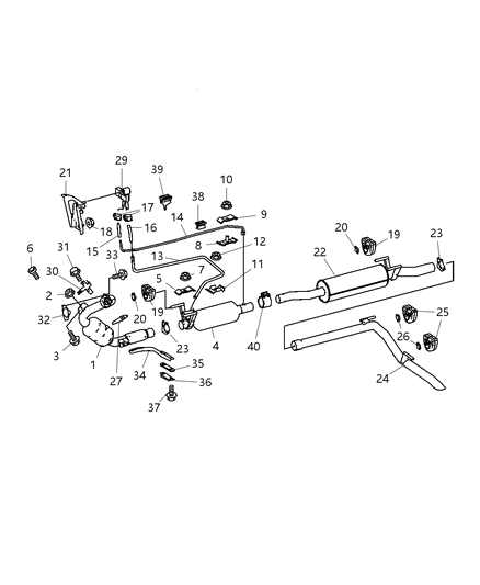 2008 Dodge Sprinter 3500 Clamp-Exhaust Diagram for 68012081AA