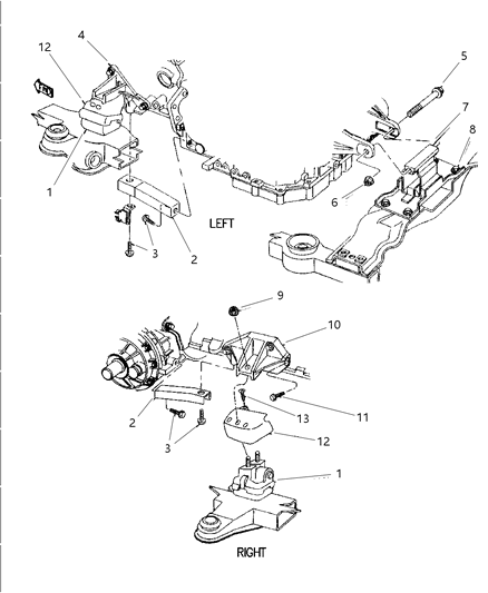 1997 Dodge Intrepid Engine Mounts Diagram 2