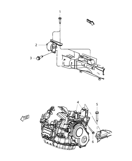 2018 Dodge Journey Engine Mounting Left Side Diagram 3
