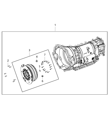 2015 Dodge Challenger Trans-With Torque Converter Diagram for RL260740AC