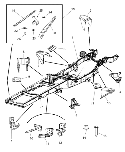 2008 Dodge Ram 5500 Rod-Exhaust Pipe Support Diagram for 52121666AD
