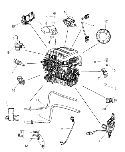 2009 Chrysler Town & Country Switch-Oil Pressure Diagram for 5149064AA