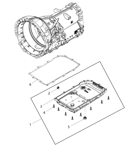 2013 Ram 1500 Oil Pan, Cover, Filter And Related Parts Diagram 5