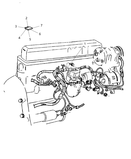 2001 Jeep Cherokee Wiring - Engine & Related Parts Diagram