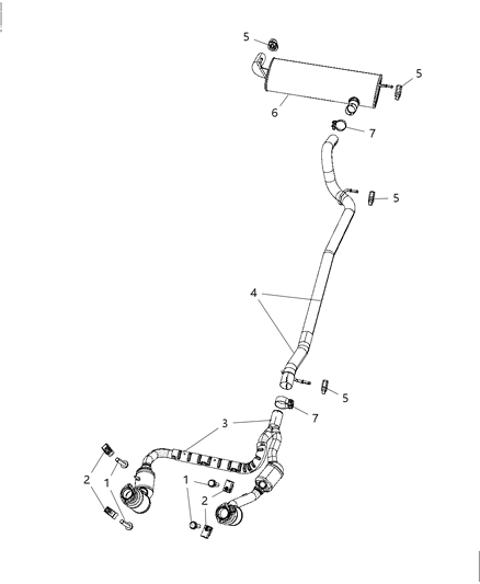 2007 Jeep Wrangler Extension-Exhaust Pipe To MUFFLER Diagram for 52059938AF