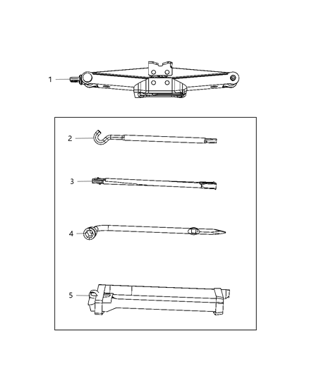 2010 Jeep Grand Cherokee Jack Assembly & Tools Diagram