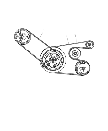 1998 Chrysler Sebring Belt-Power Steering Drive Diagram for 4663182