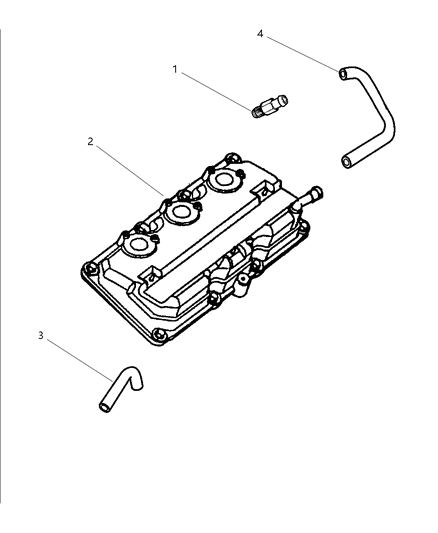 2001 Dodge Intrepid Tube-Cylinder Head To Intake Man Diagram for 4663961