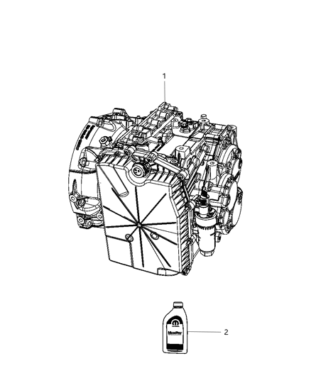 2009 Chrysler Sebring Transmission / Transaxle Assembly Diagram 3