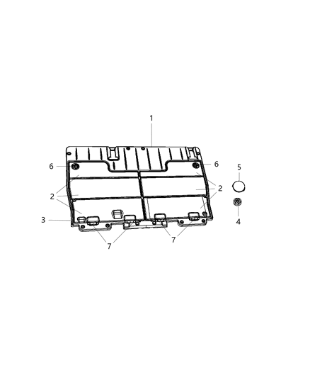 2020 Dodge Grand Caravan Load Floor, Stow-N-Go Diagram 1