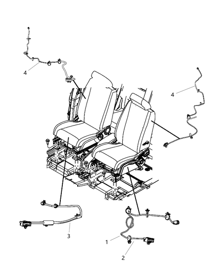 2010 Dodge Journey Wiring-Seat Diagram for 68065785AA