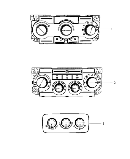 2008 Jeep Commander Air Conditioner And Heater Control Diagram for 55037979AB