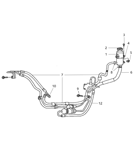 2007 Dodge Nitro Reservoir-Power Steering Fluid Diagram for 52125237AA