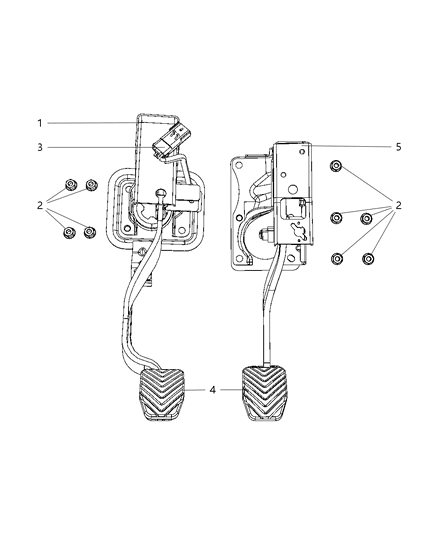 2007 Chrysler Sebring Pedal-Clutch Diagram for 5273419AH