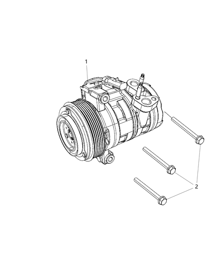 2015 Jeep Wrangler A/C Compressor Mounting Diagram 2