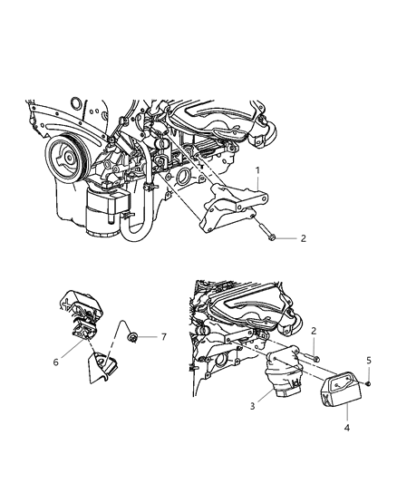 2010 Chrysler 300 Support-Engine Support Diagram for 4578161AE