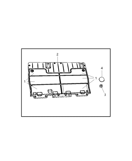 2011 Chrysler Town & Country Load Floor, Stow-N-Go Bench Diagram