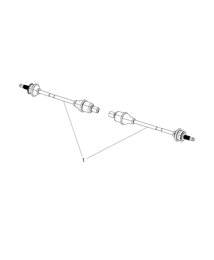 2020 Jeep Compass Axle Half Shaft Right Diagram for 68287864AB