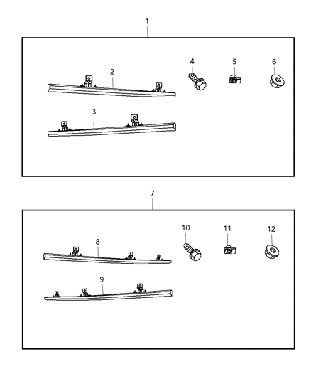 2012 Jeep Wrangler SILL-Body Side Diagram for 55397068AB