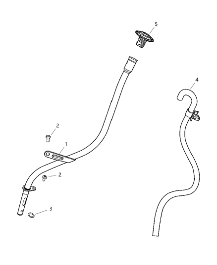 2007 Jeep Compass Tube-Transmission Oil Filler Diagram for 5273372AC