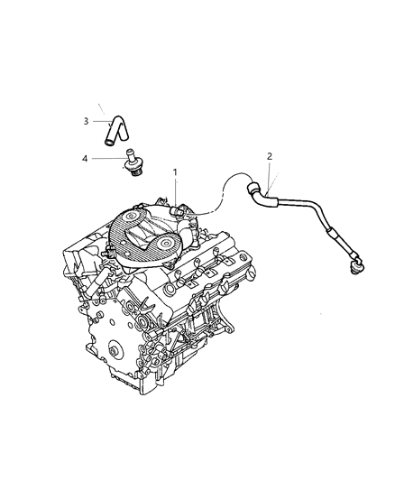 2003 Chrysler Sebring Hose-Cylinder Head To Intake Man Diagram for 4792403AC