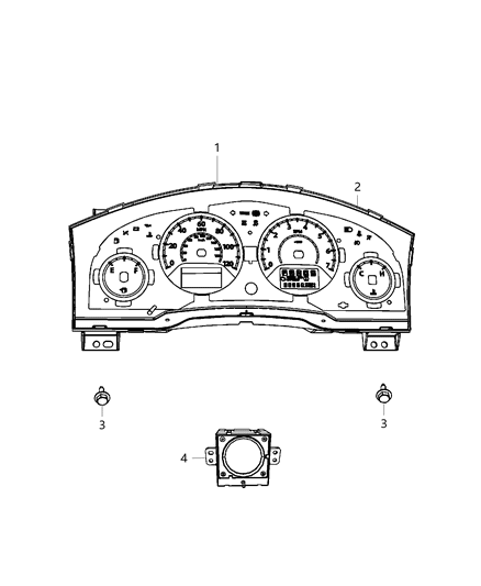 2016 Chrysler Town & Country Cluster-Instrument Panel Diagram for 68241695AA