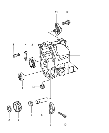2010 Jeep Liberty Case & Related Parts Diagram 4