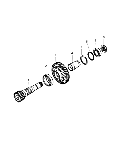 2005 Dodge Stratus Bearing-Output Shaft Diagram for MD754594