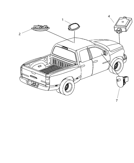 2010 Dodge Ram 3500 Lamps Interior & Courtesy Diagram