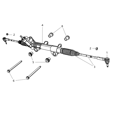 2009 Dodge Ram 1500 Tie Rod-Outer End Diagram for 5175790AC