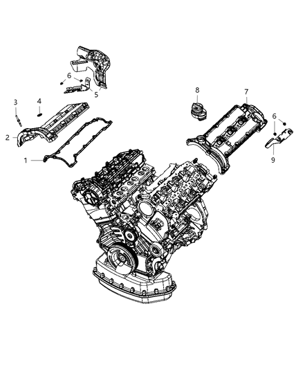 2011 Jeep Grand Cherokee Cylinder Head & Cover Diagram 1