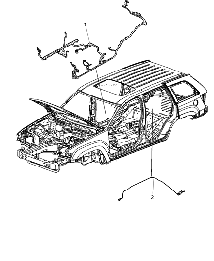 2009 Jeep Grand Cherokee Wiring-Body Diagram for 68025338AD