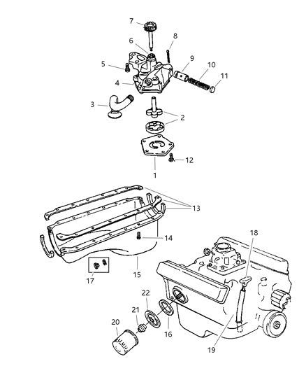 2000 Dodge Ram 1500 Engine Oiling Diagram 1