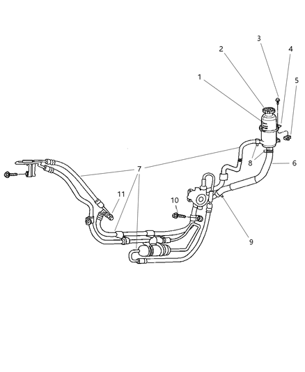 2006 Jeep Liberty Power Steering Hoses And Reservoir Diagram 3