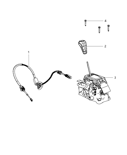 2012 Dodge Durango Transmission Gearshift Control Cable Diagram for 52124784AD