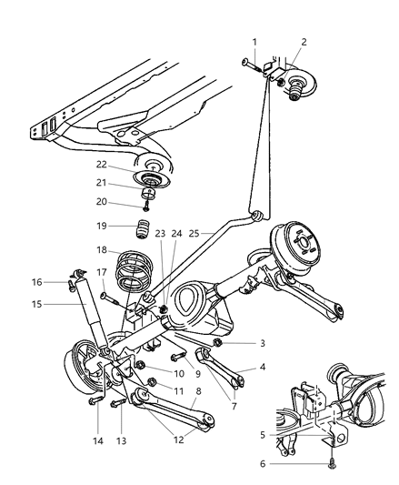 2006 Jeep Wrangler ABSORBER-Suspension Diagram for 52060450AA