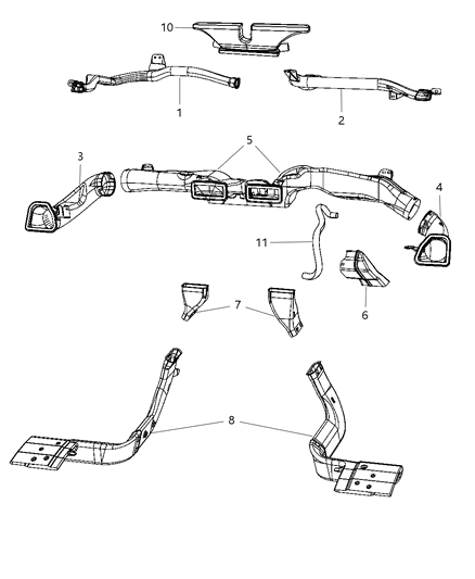2009 Chrysler Sebring Air Ducts Diagram