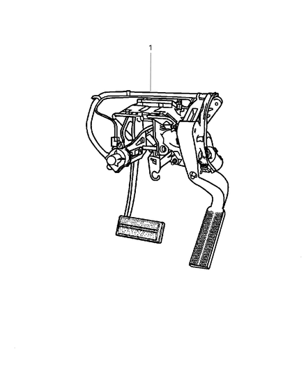 2002 Chrysler Town & Country Brake Pedals Diagram 1