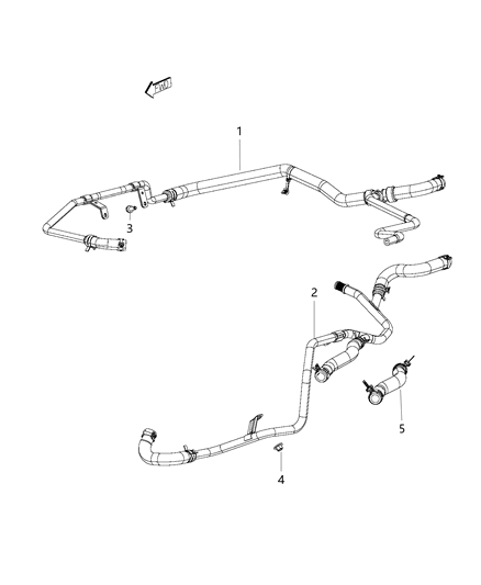 2014 Dodge Charger Hose-Heater Supply Diagram for 55038163AF