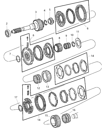 2006 Dodge Ram 2500 Ring-Ring-SYNCHRONIZER Diagram for 5142840AA