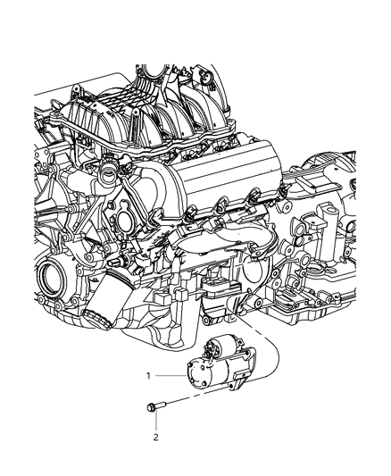 2008 Dodge Nitro Starter & Related Parts Diagram 2
