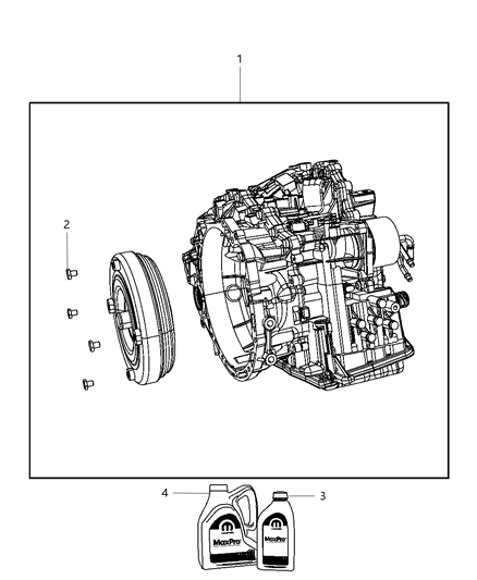 2015 Jeep Compass Trans Pkg-With Torque Converter Diagram for RL010997AE