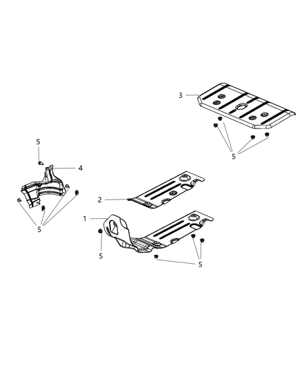 2009 Jeep Wrangler Shield-Exhaust Manifold Diagram for 53034103AA
