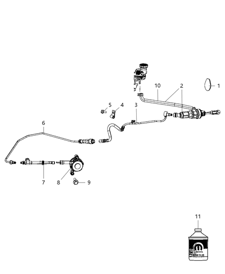 2009 Dodge Journey ACTUATOR-Hydraulic Clutch Diagram for 5106031AB